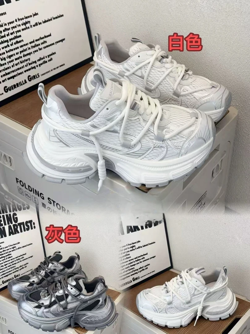 欧洲站复古擦色老爹鞋女2025新款潮流百搭厚底运动休闲鞋