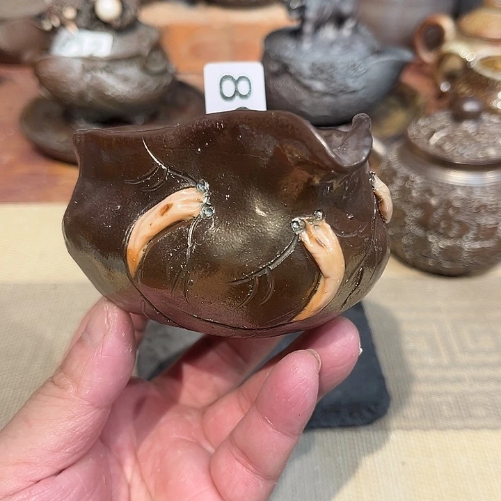 柴烧裸烧茶具放漏895瑕