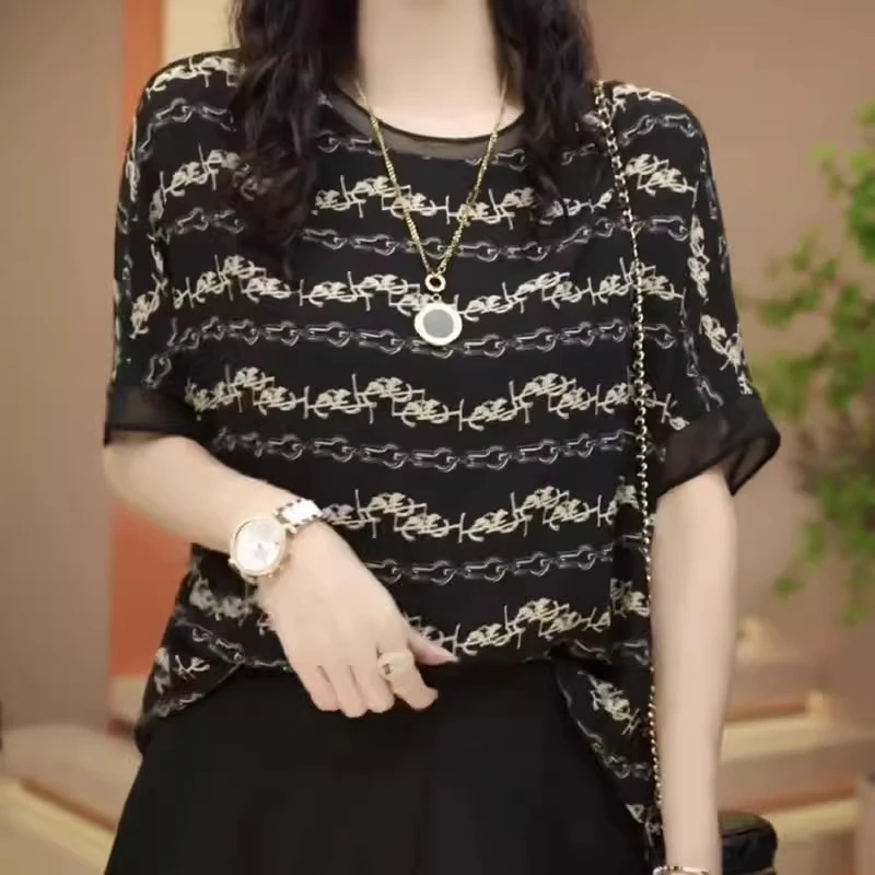 短袖t恤女夏季新款百搭女洋气高端别致小衫宽松休闲洋气减龄上衣