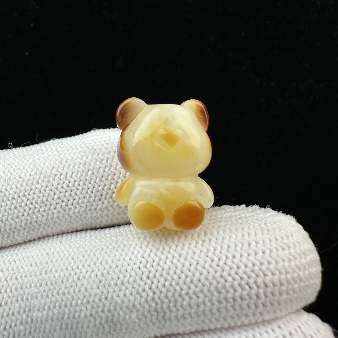 R7719 天然蜜蜡 小熊 15*20mm 支持复检 假一发四