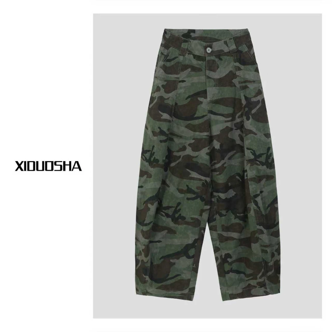 XIDUOSHA/喜朵莎 设计款欧版大气显瘦迷彩裤   XDS1607