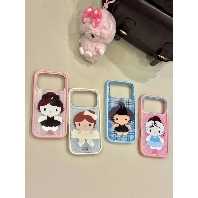 甜美可爱跳天鹅舞猫咪适用iphone17promax苹果16pro手机壳15p新款