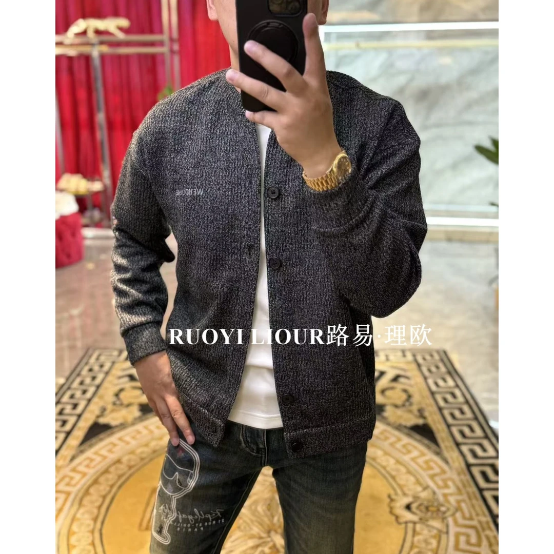 【路易理欧】欧货时尚百搭潮流透气针织小香风休闲开衫0441