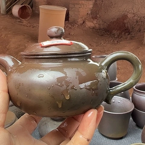 森***源戬谷龙窑柴烧茶壶22