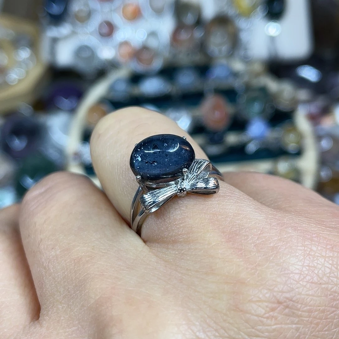 【闪购商品】银S925镶嵌珠宝半成品水晶戒指