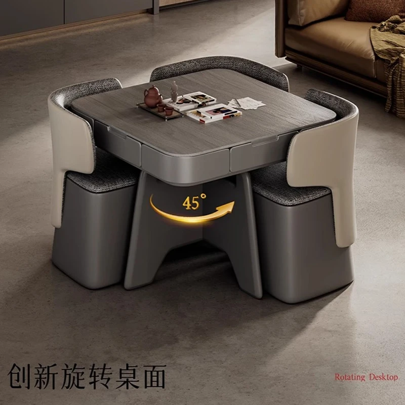 麻雀王拾欢意式豪华麻将机全自动过山车实木餐桌一体家用麻将桌