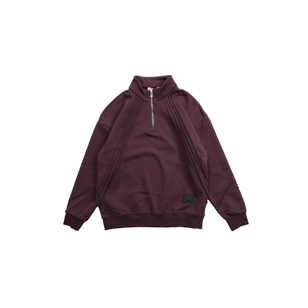 QC-W885半拉链立领百搭宽松卫衣