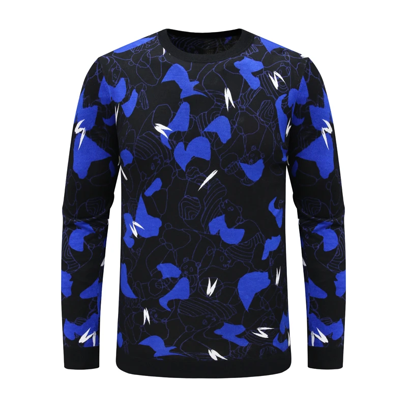 CA751 机场货 卡男式舒适有弹力 休闲圆领套头毛衣