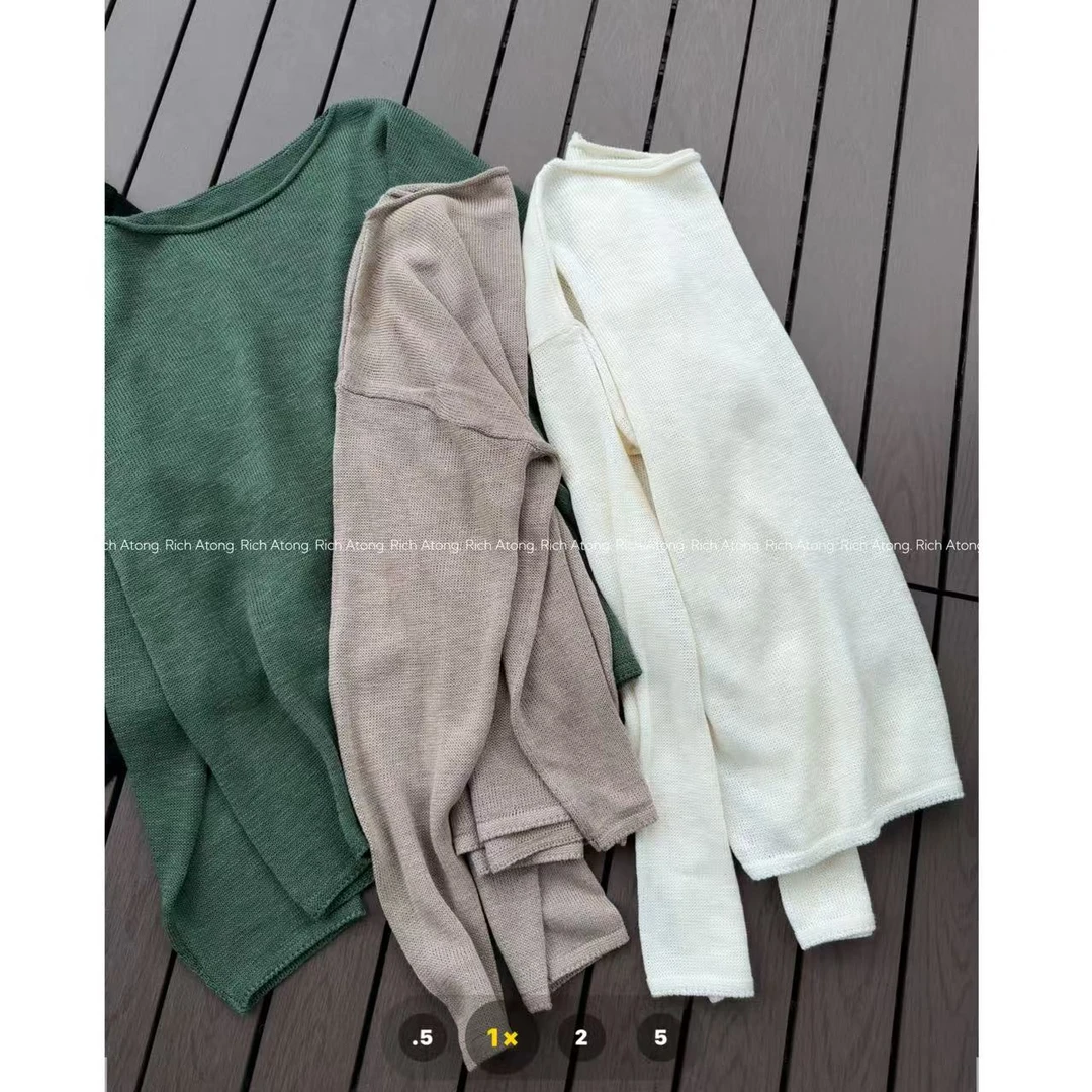 atong/阿彤-【咯什和纸】-2025极简卷边轻薄感和纸防晒长袖0614-47