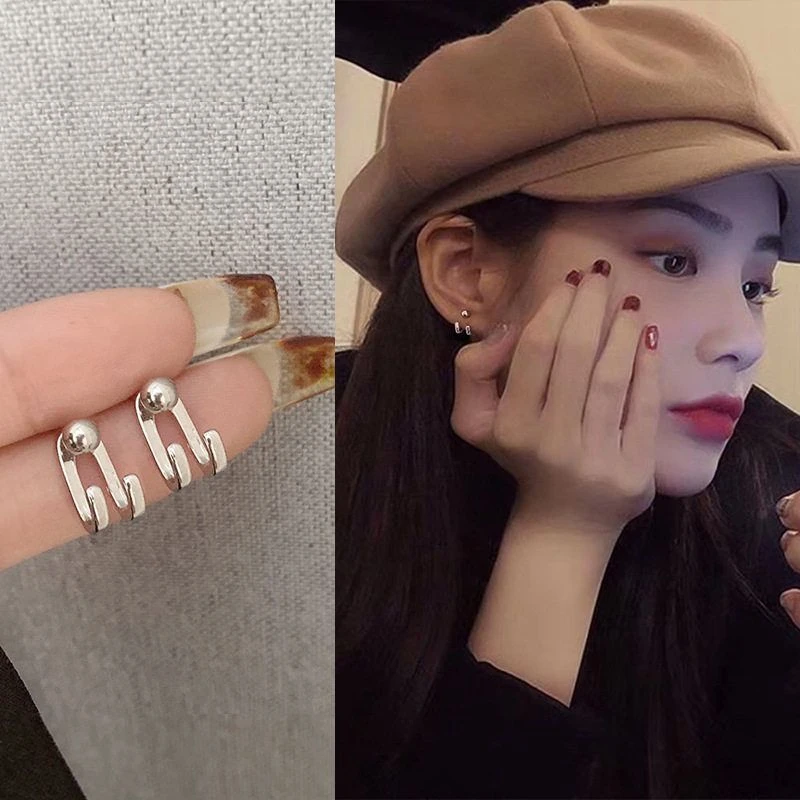 合金耳饰 ins新款网红耳环2025年新款耳钉韩国气质感简约小巧耳饰