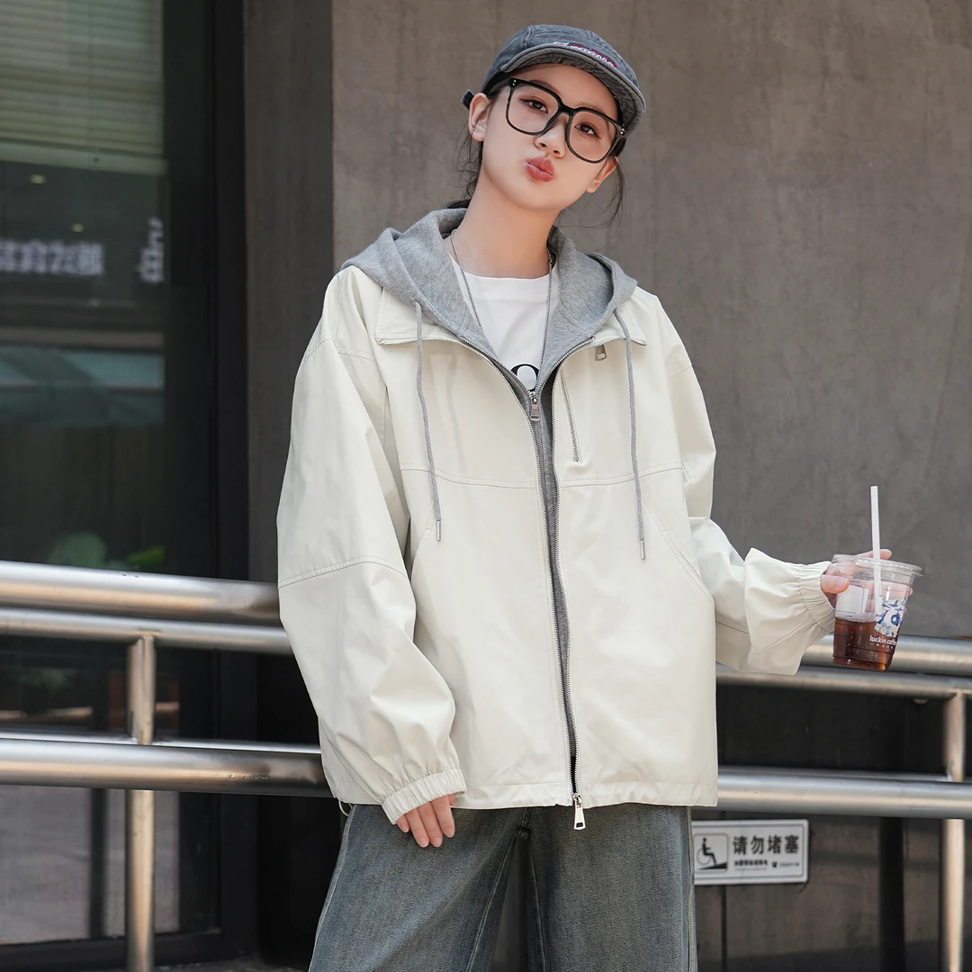 【假两件外套】女大童秋装休闲夹克上衣2025秋季新款初中学生85311