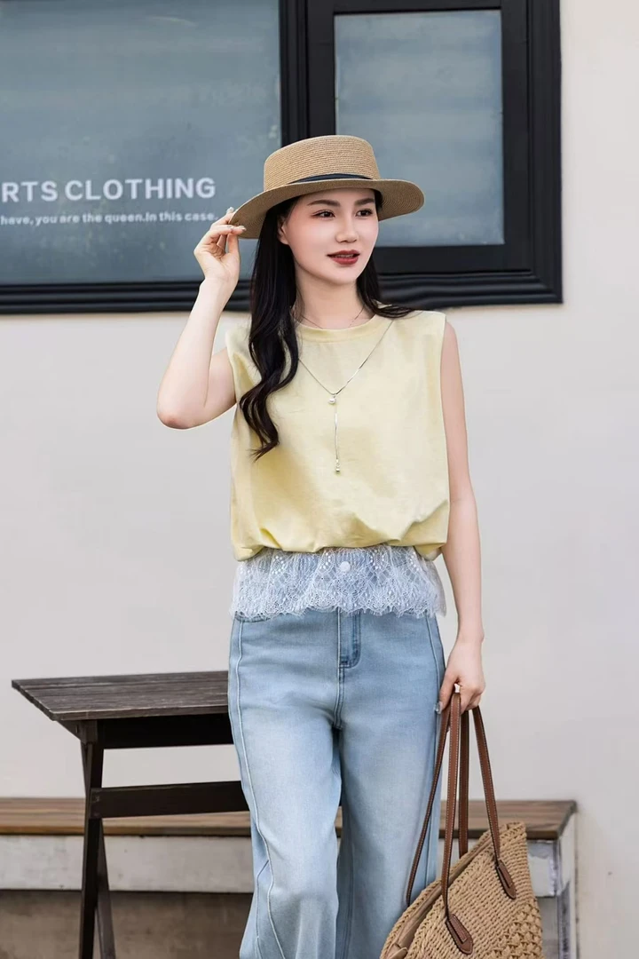 夏季无袖休闲简约T恤