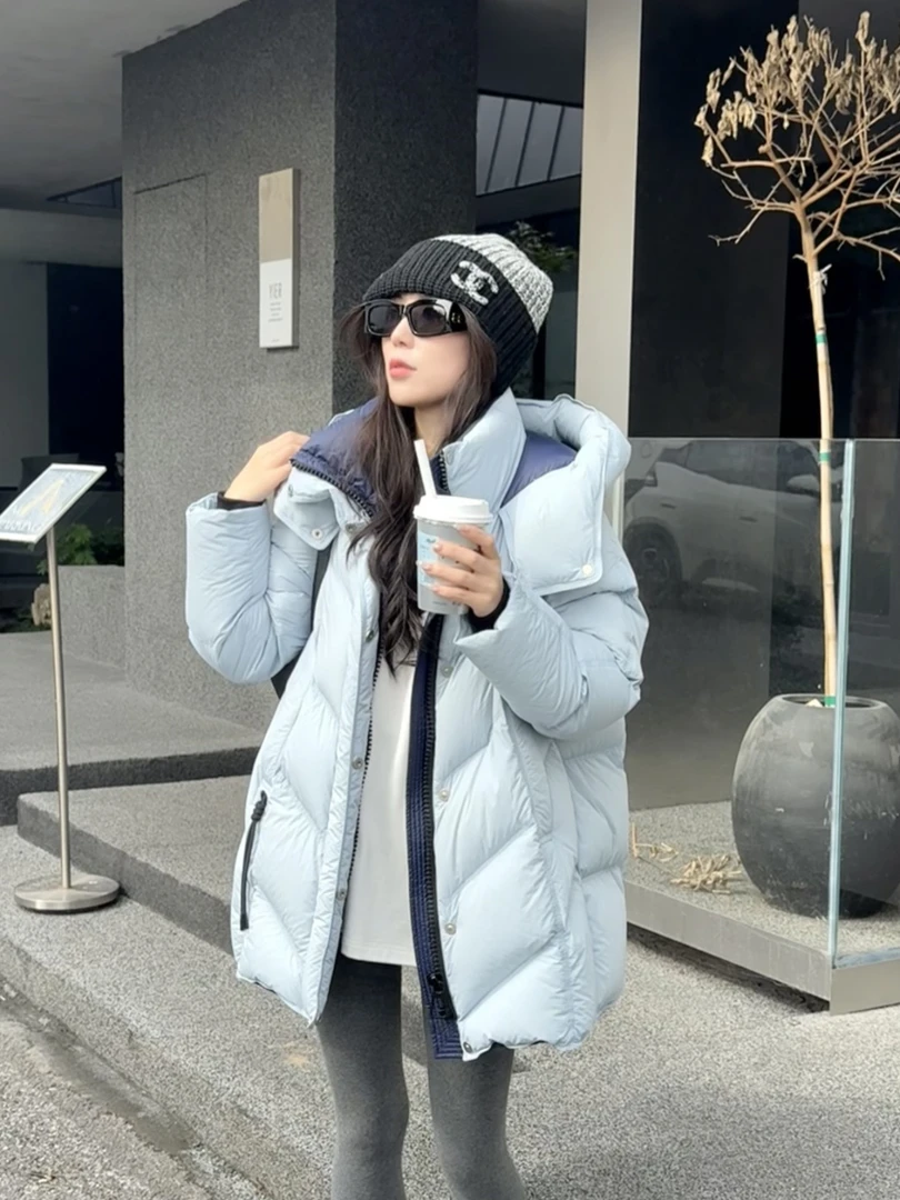 90鹅绒泡芙羽绒服女中长款2025新款韩版宽松