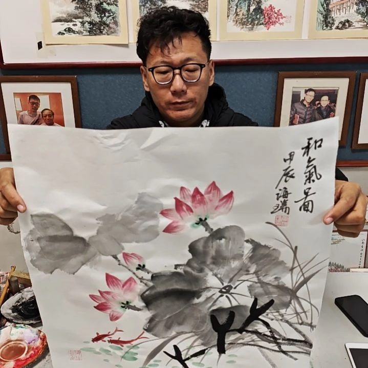 国画贾海瑞老师现场定制