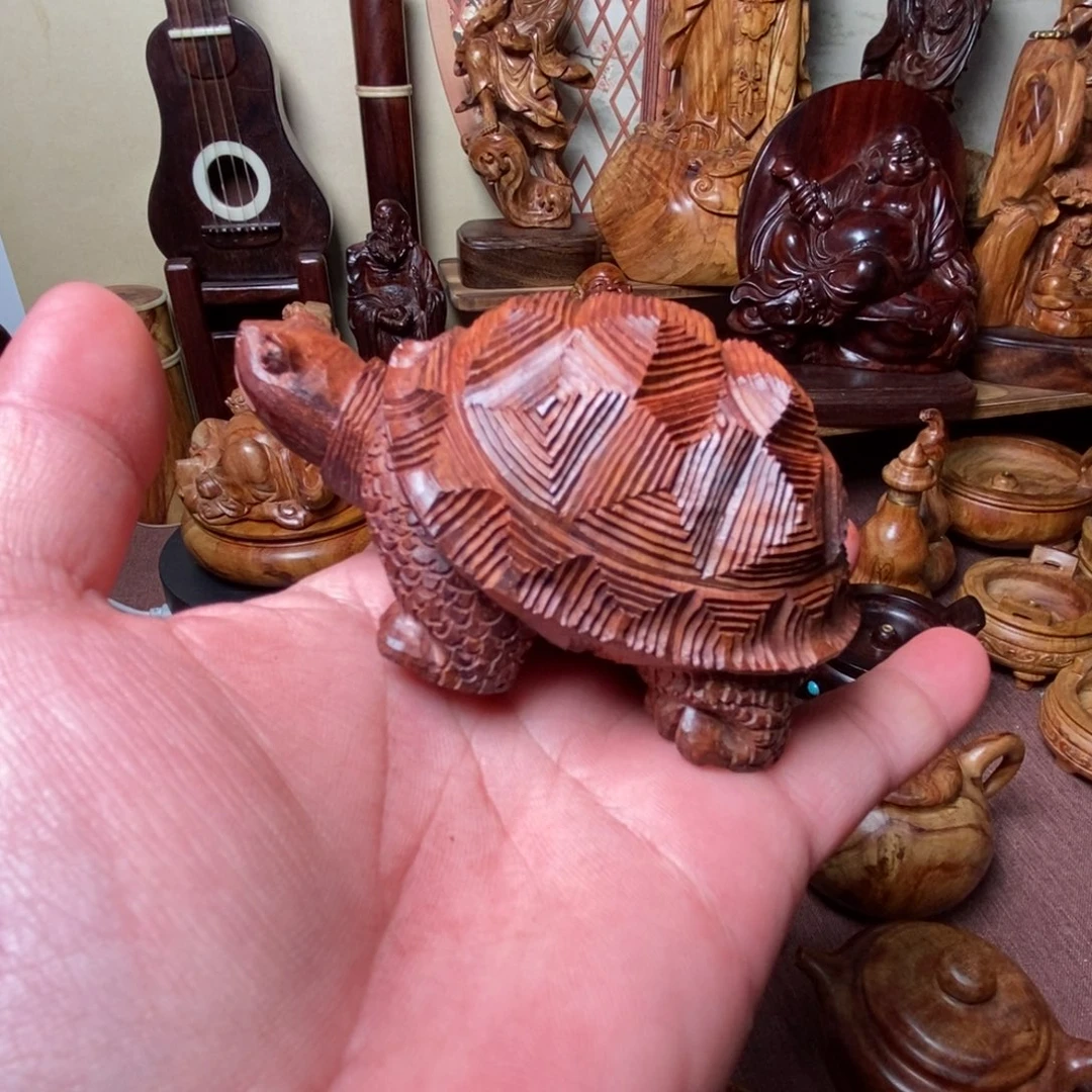 黄花梨/降香黄檀海南黄花梨乌龟手把件