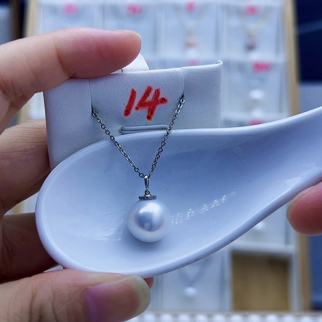 吊坠(不含链)18K金镶嵌淡水珍珠