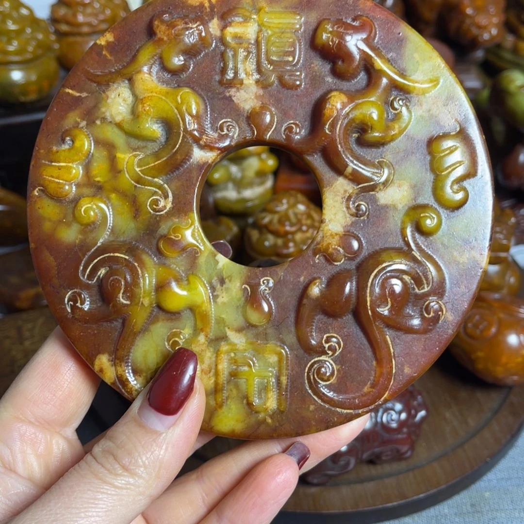 蛇纹石玉合金颈饰