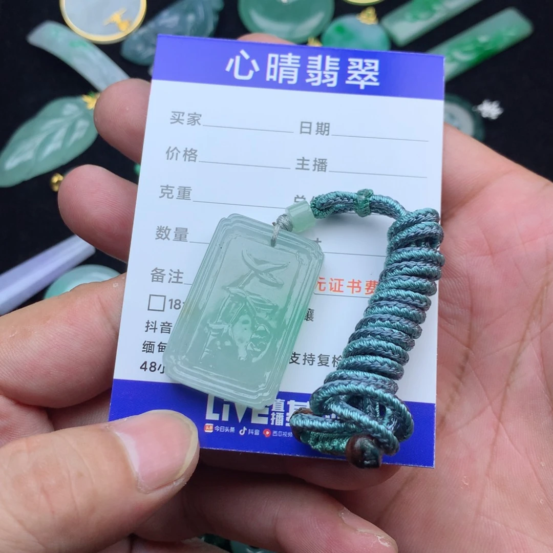翡翠未镶嵌颈饰牌子