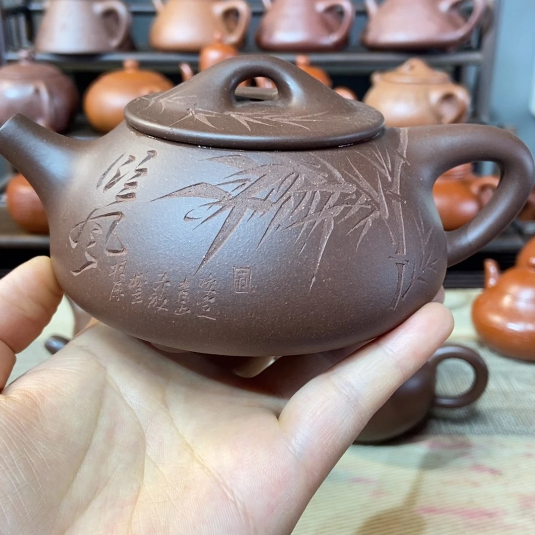 茶壶紫砂神****员全手工制作工艺流程原料