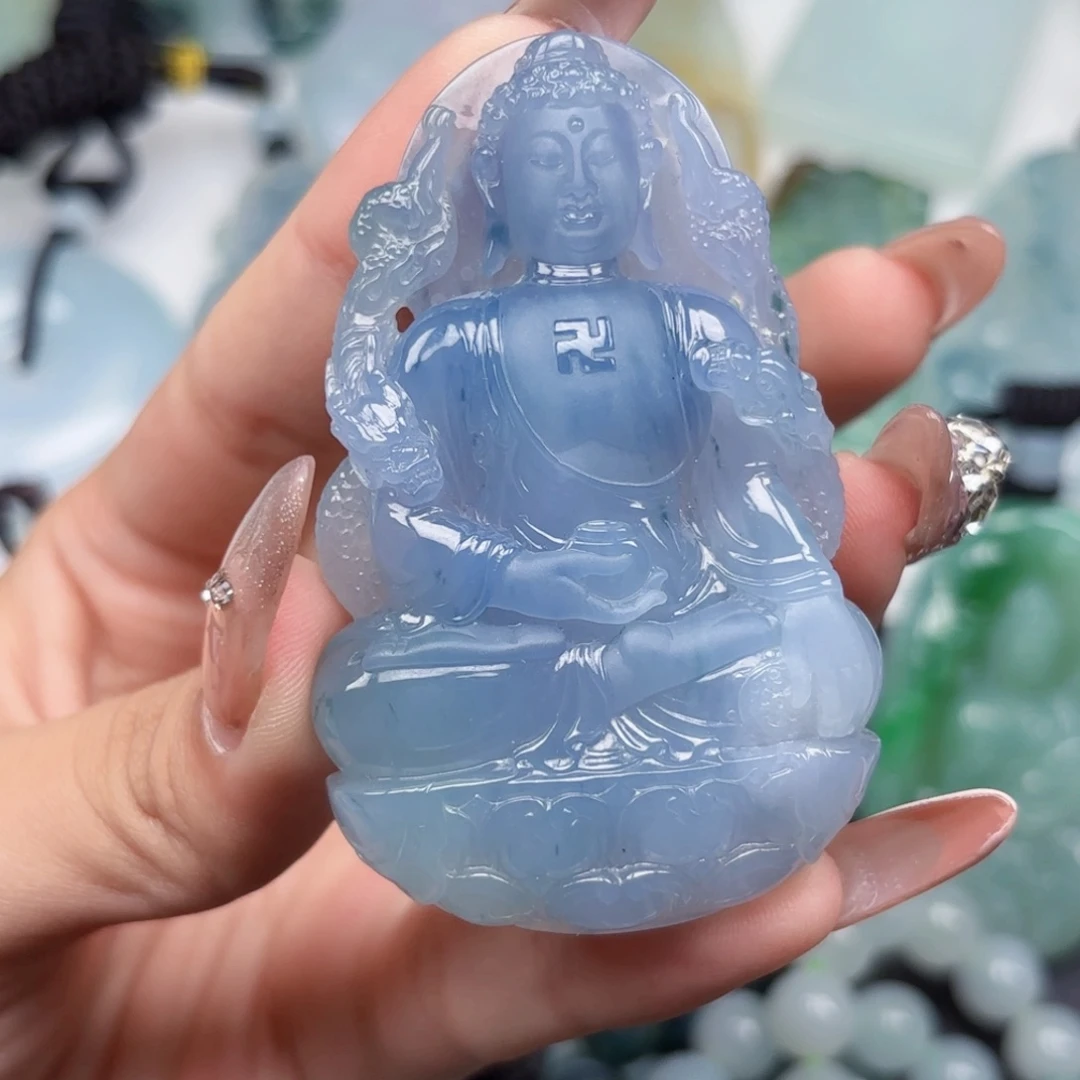 峻***丶翡翠未镶嵌颈饰佛