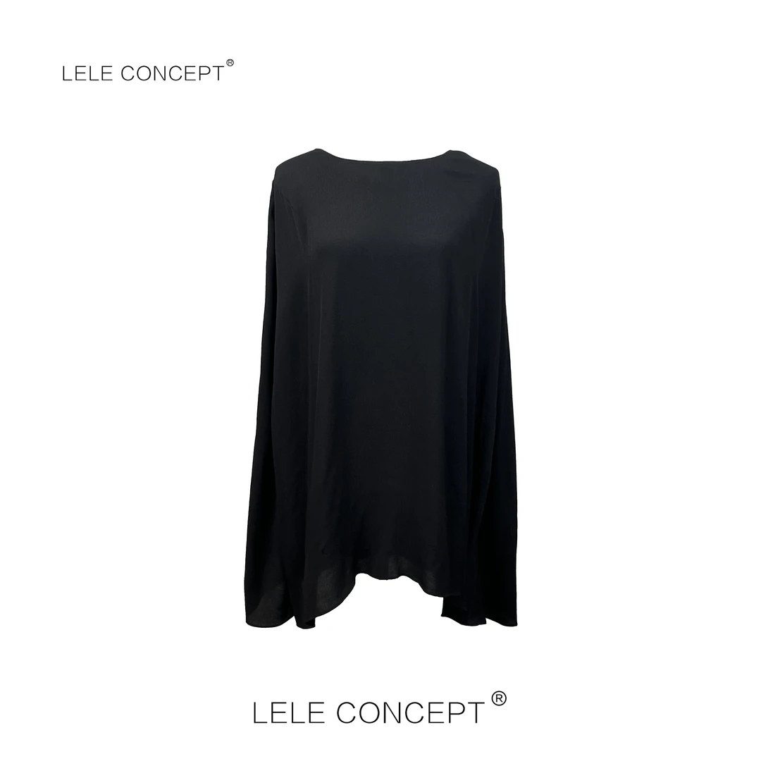 LELE CONCEPT丨设计师高级感蕾丝花斗篷上衣S1090