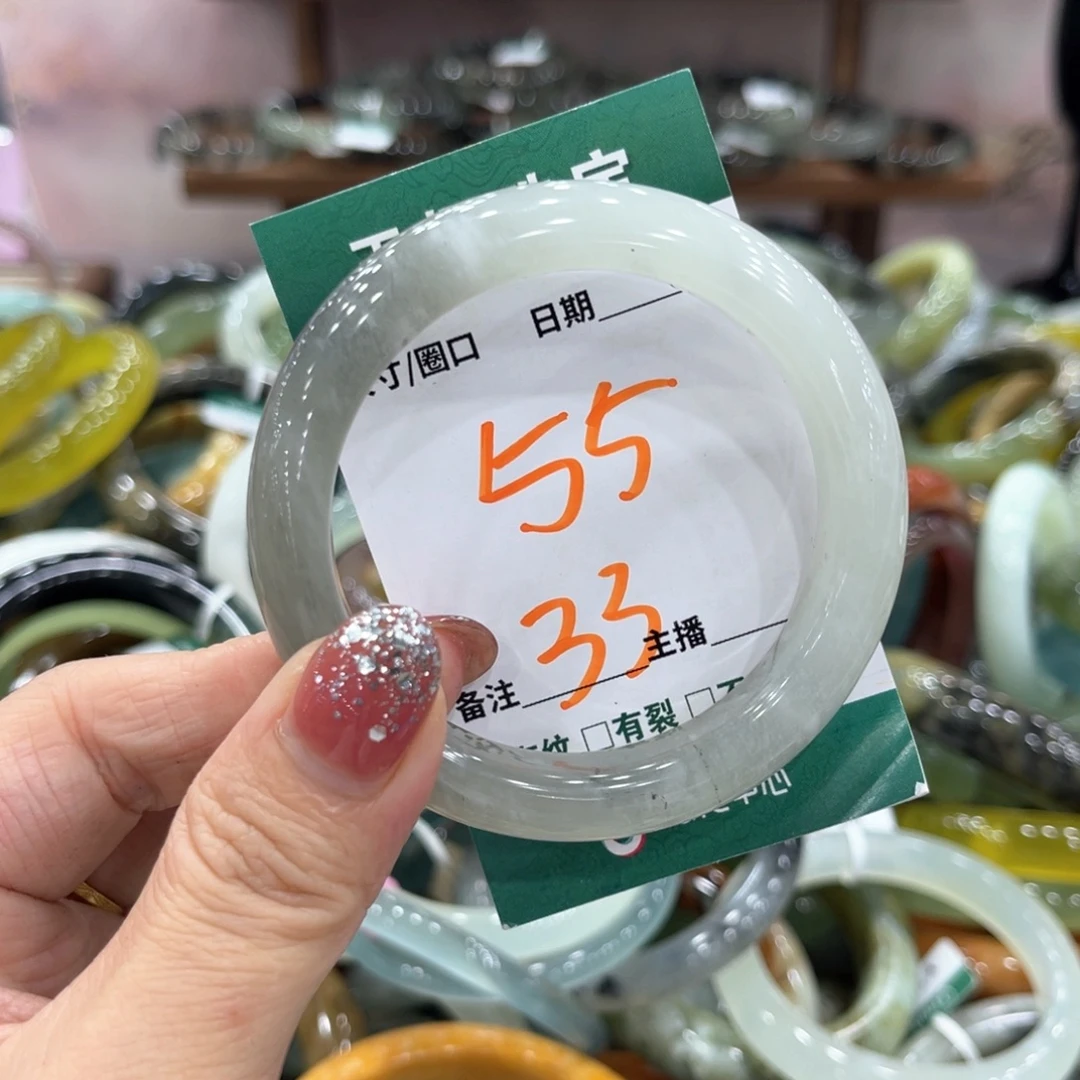 未镶嵌蛇纹石玉手镯手镯