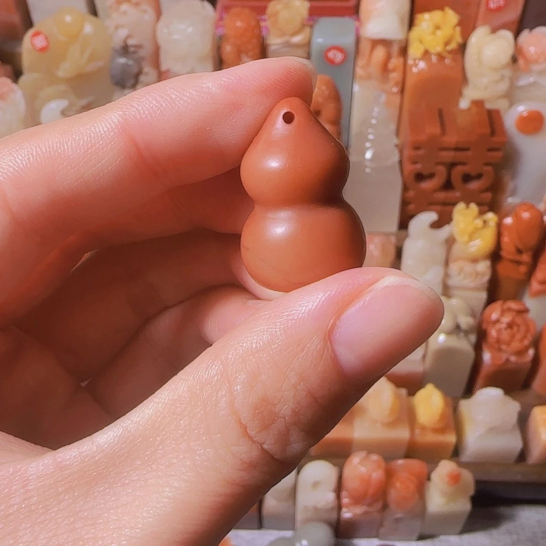 寿山石印石圆形包邮包刻