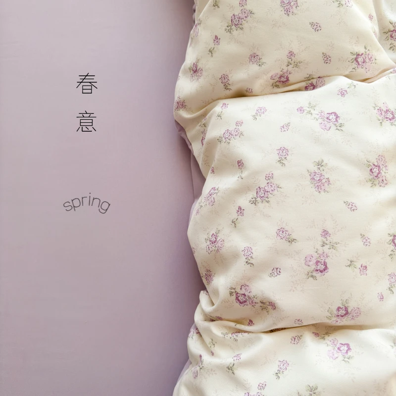 A类母婴级针织双层纱四件套可机洗床上用品被套床单家用宿舍被罩