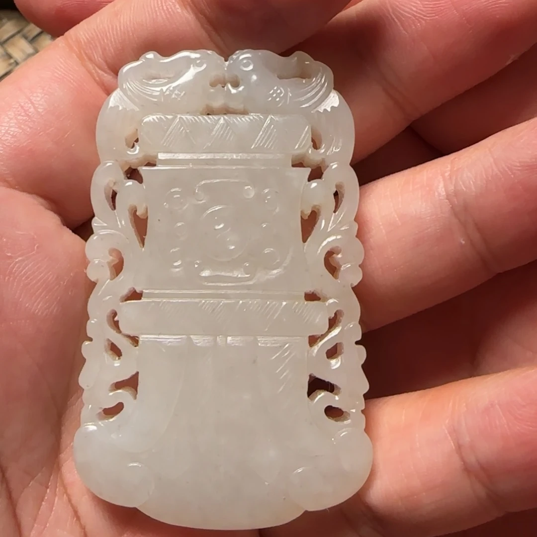 和田玉未镶嵌把件古*