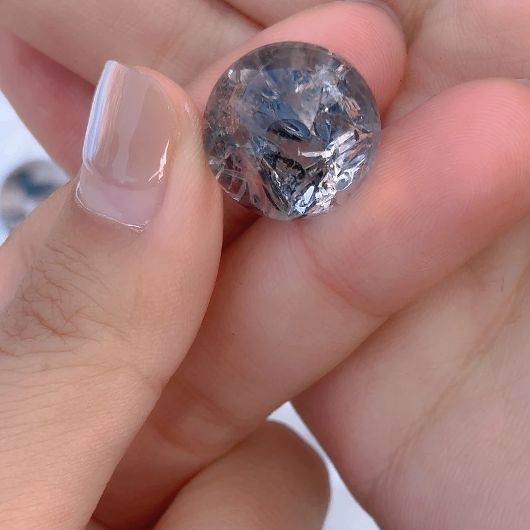 遇***-银S925镶嵌水晶手链黑闪灵