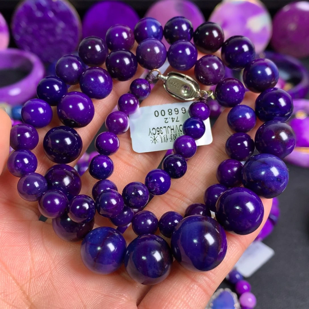 苏纪石（舒俱来）未镶嵌蓝紫幻彩塔链