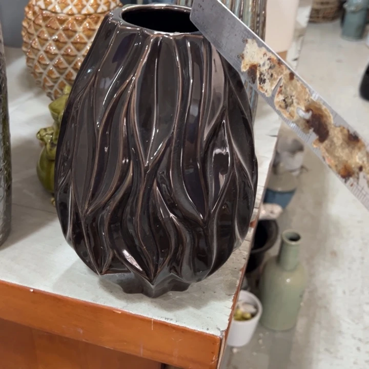 陶瓷花瓶摆件外贸出口（微瑕）高25口6公分