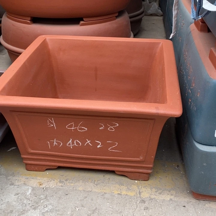 花盆紫砂只顾看手机的