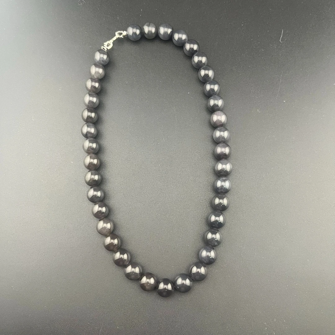 ZGY0104XH标024和田玉烟紫项链多样性发货发其一