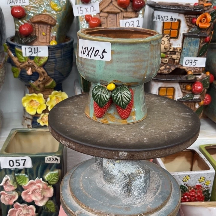 紫砂花盆粗陶材质多肉花盆