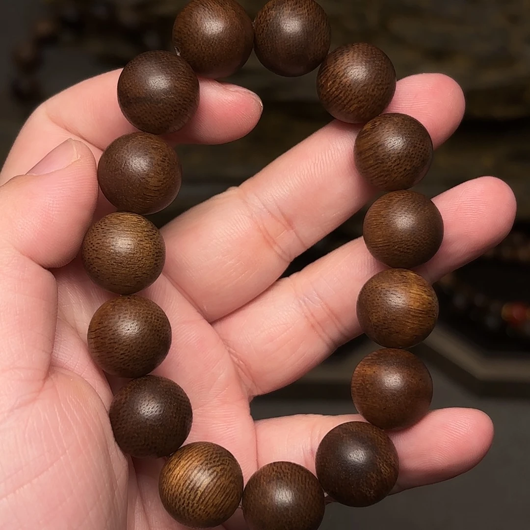沉香手串富森红土糖结玉化料1.4