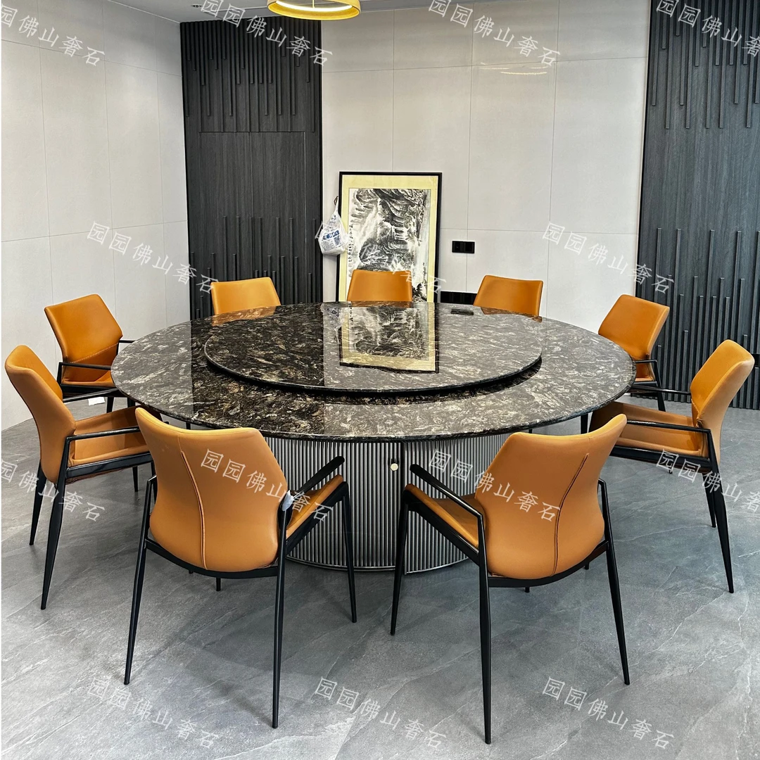 天然进口铂金钻奢石餐桌时尚现代简约家用餐桌方形意式餐桌饭桌