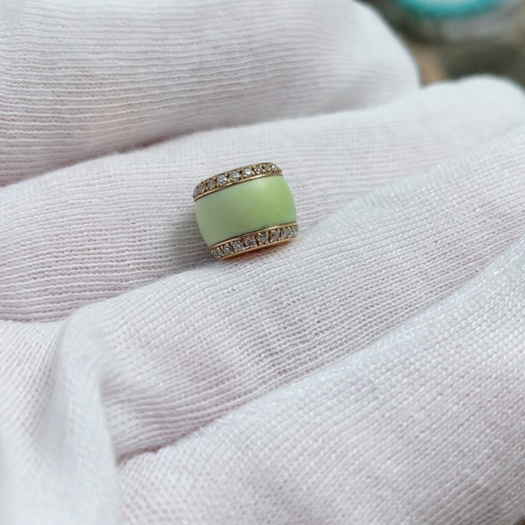 绿松石珠宝奇石18K金镶嵌