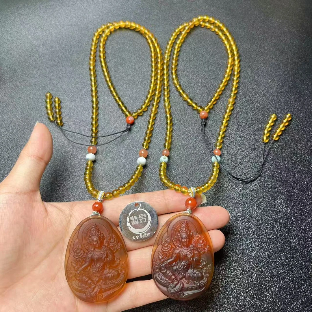 翡昱-N15-17656-琥珀珠链吊坠-多样性发其一C