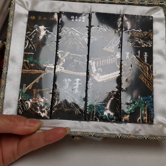 曹素功老墨2x4江山多娇套墨墨锭