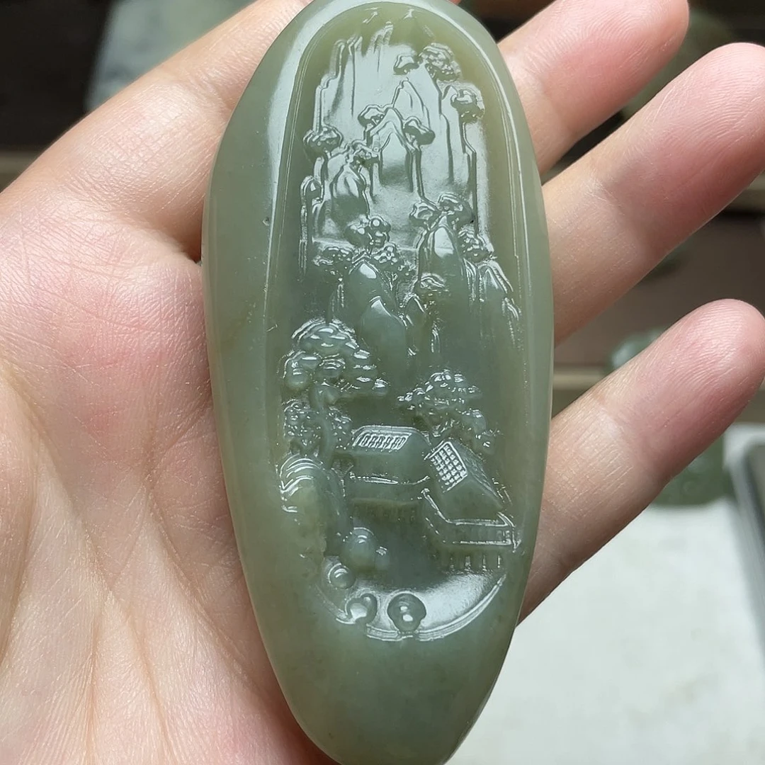 和田玉未镶嵌颈饰