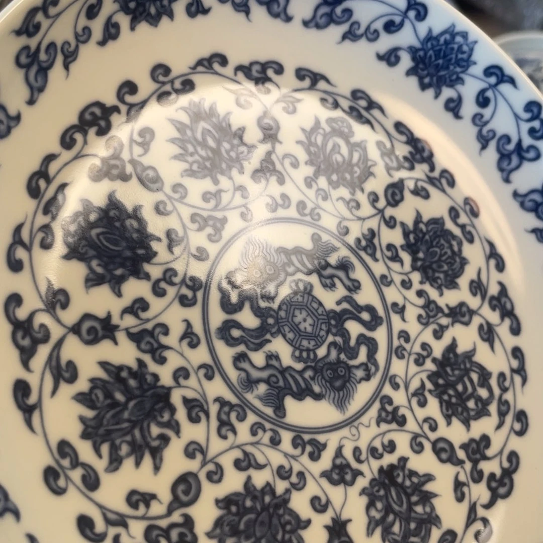 瓷片景德镇青花缠枝莲大壶承