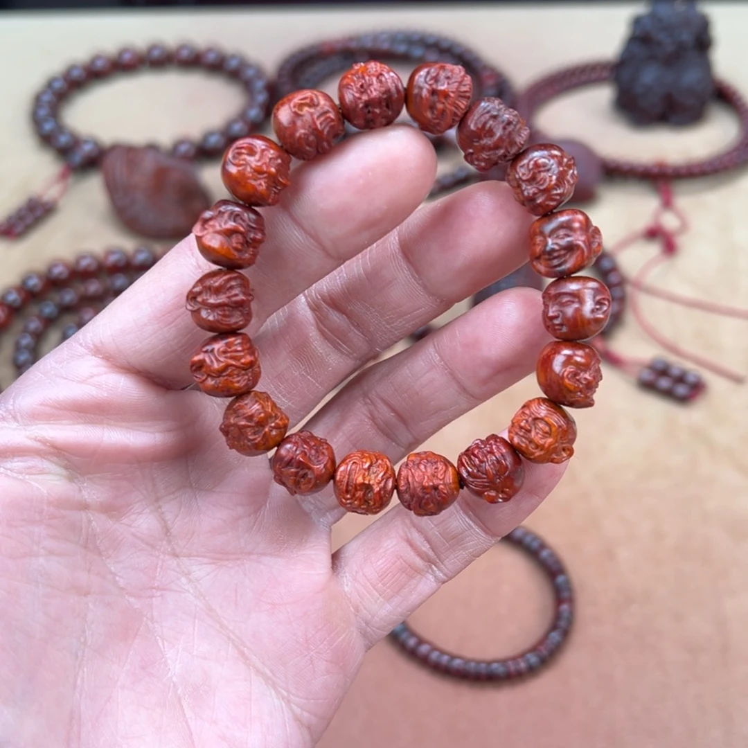 檀香紫檀（小叶紫檀）手串/手链杰**长1.2十八罗汉