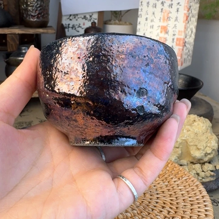 馒*荥经黑砂炸福利禅定杯微瑕20