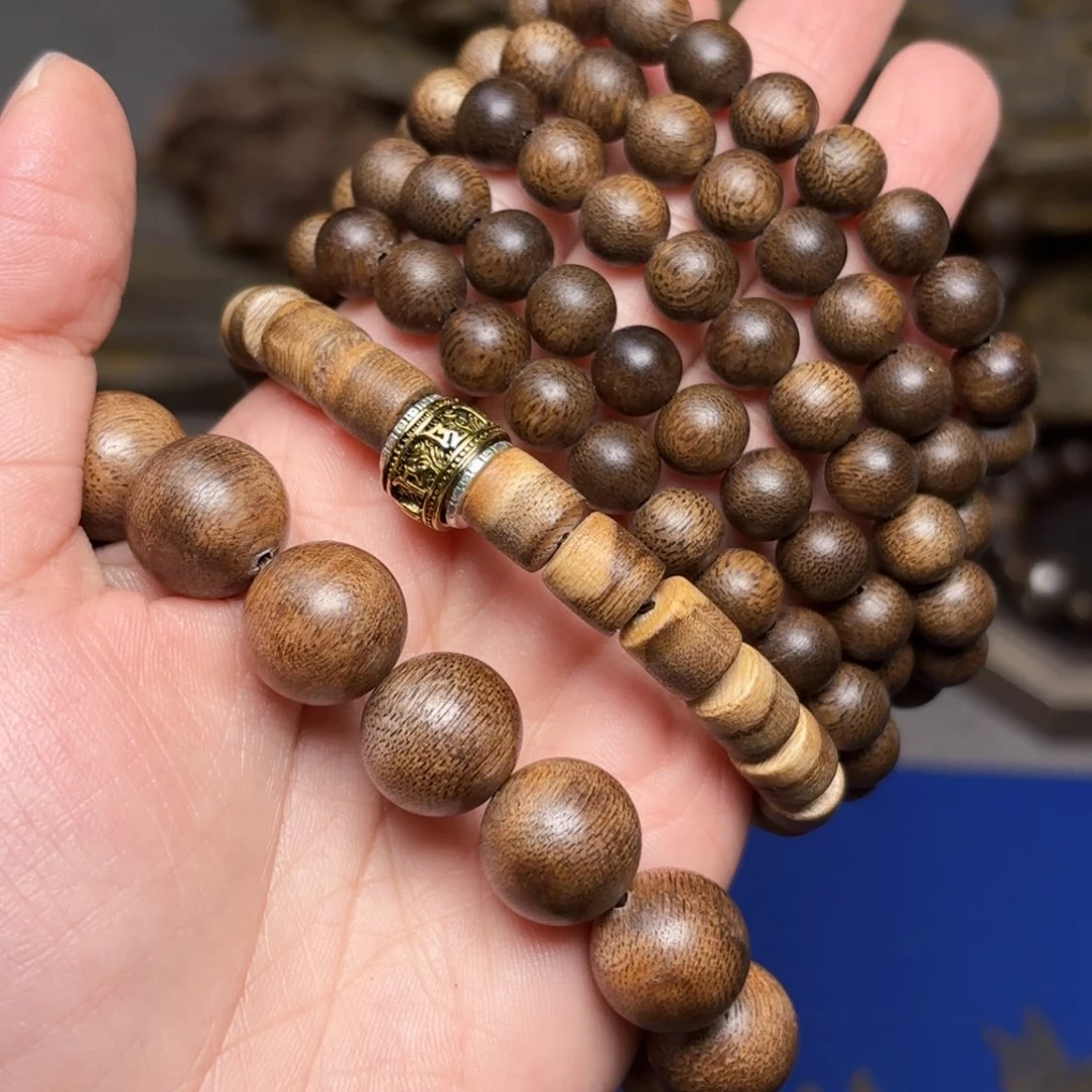 沉香手串加里曼丹0.8✖️108➕文莱黑油1.4➕达拉干瘤疤8✖️8单圈组合