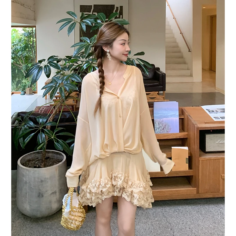 崔与熙|CUIXI【清晨】静奢风通勤风休闲风通勤时尚套装薄款连衣裙