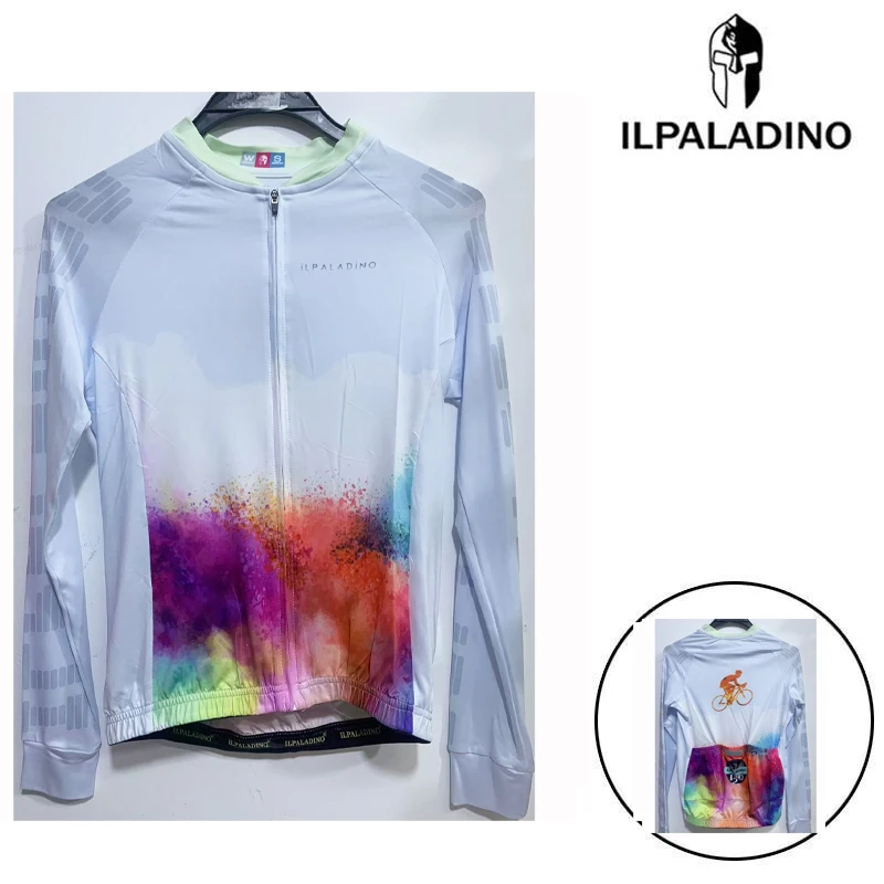 SQ 2【泼墨渐变牛奶丝长袖女士】ILPALADINO专业版骑行服户外