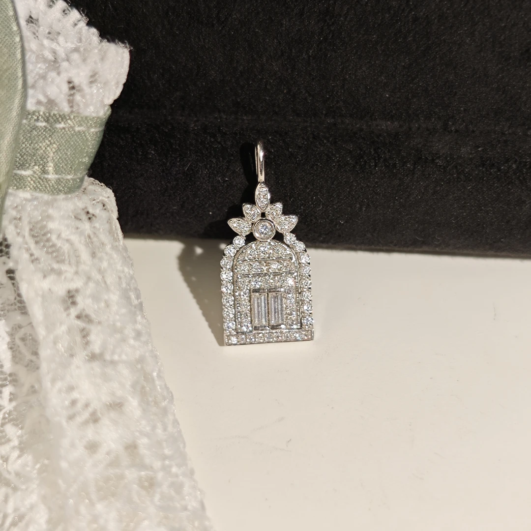 铂金幸福之门吊坠-