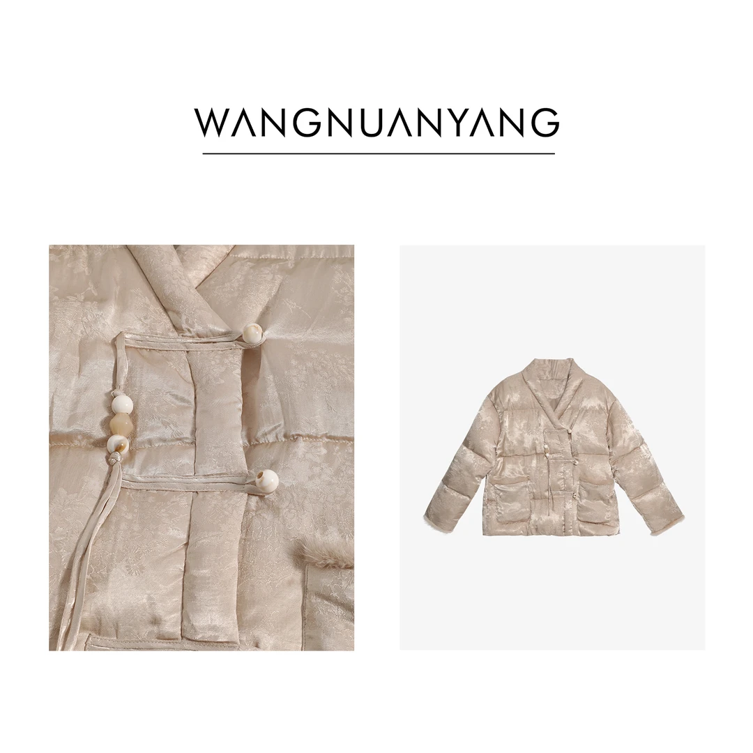 【WNY STUDIO】一念关山｜国风新中式围裹流苏羽绒上衣外套（2329