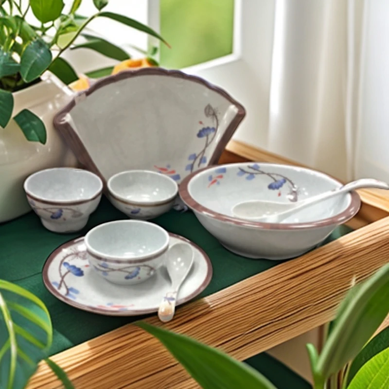 【4.5-14英寸】密胺复古饭店餐馆专用餐具炒菜盘子圆形碟子小汤碗碟